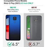 For Moto G Play 2021 Case, Moto G Play Case With [2 Pack] Tempered Glass Screen Protector, [Military-Grade] Protective Phone Cover With Kickstand For Motorola G Play, Black