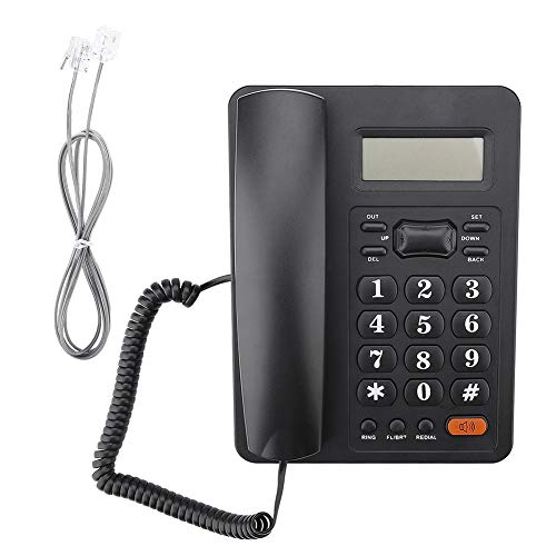 Line Desk Telephone With Caller Id Display, For Home And Office, Black