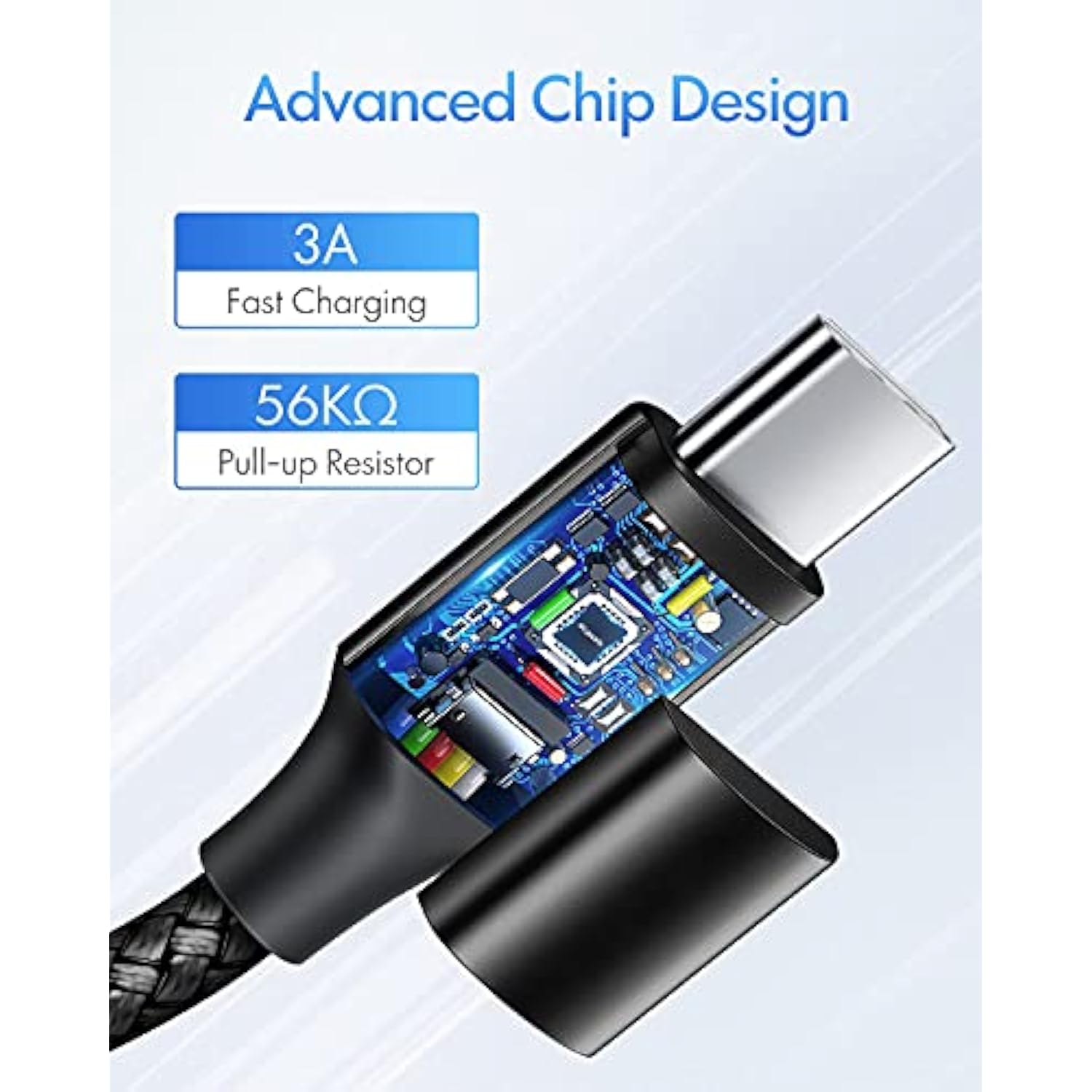 Extra Long Usb-C To Usb-C Cable - 16Ft/5M Pd 60W Fast Charge, Durable Double Braided Nylon Charging Cord 2.0 - Black