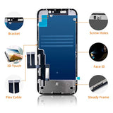 For Iphone 11 Screen Replacement 6.1 3D Touch Screen Lcd Display Digitizer For A2111, A2223, A2221 Cell Phone Repair Kits+ Waterproof Frame Adhesive Sticker+Screen Tempered Protector+Face Id