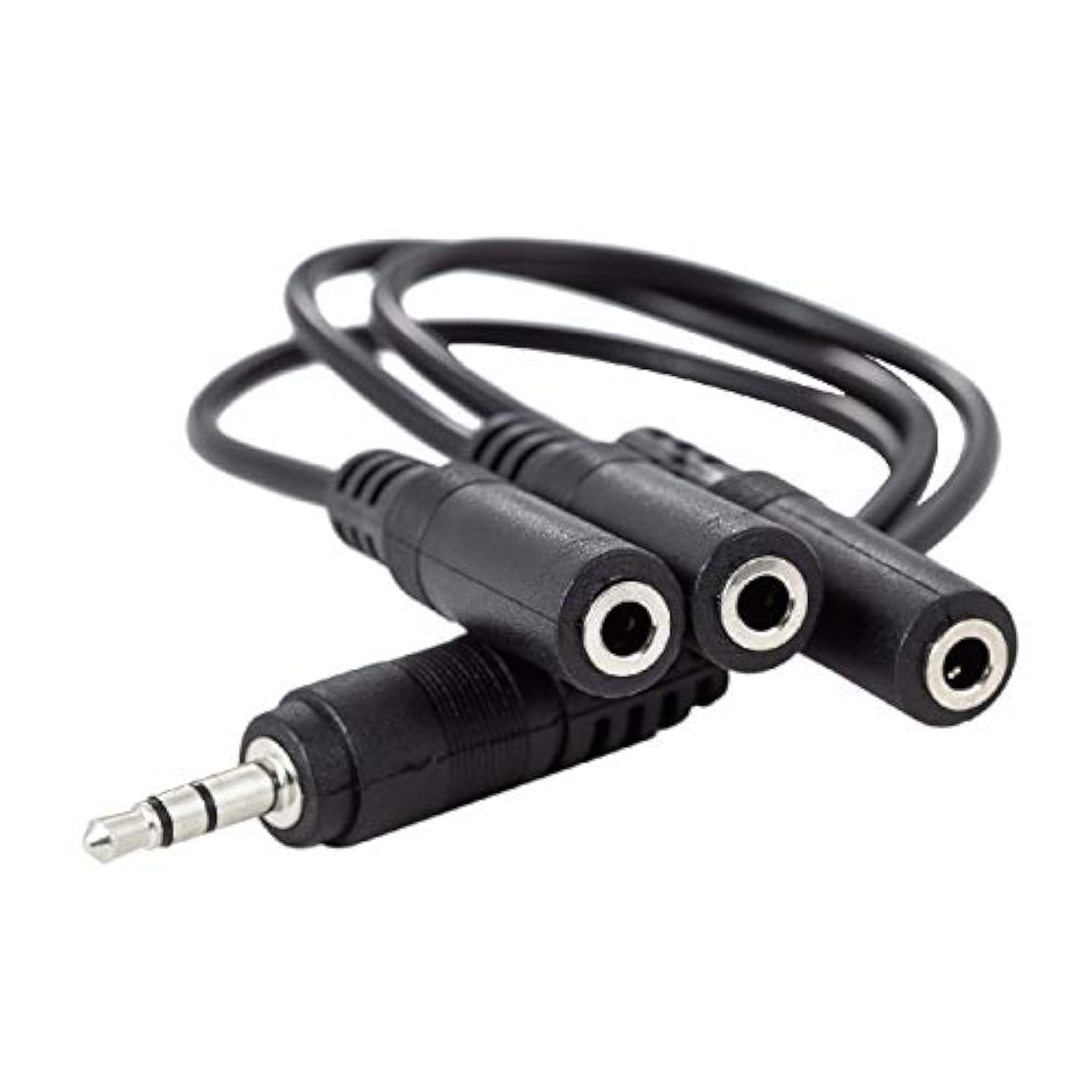 3.5Mm (1/8") Trs 1 Male To 3 Female 3-Way Stereo Splitter Audio Cable