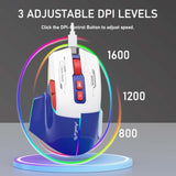 Wireless Gaming Mouse?Ergonomic Mouse With 5 Adjustable Dpi Up To 7200, Rgb Breathing Lights, Compatible With Laptop, Chromebook, Pc, Desktop, Mac, Notebook (Blue)