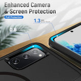 For Samsung Galaxy S20 Fe 5G Case,[Compatible With Magsafe] [Military Grade Drop Tested] Shockproof Magnetic Tough Rugged Protective Phone Case (Black)