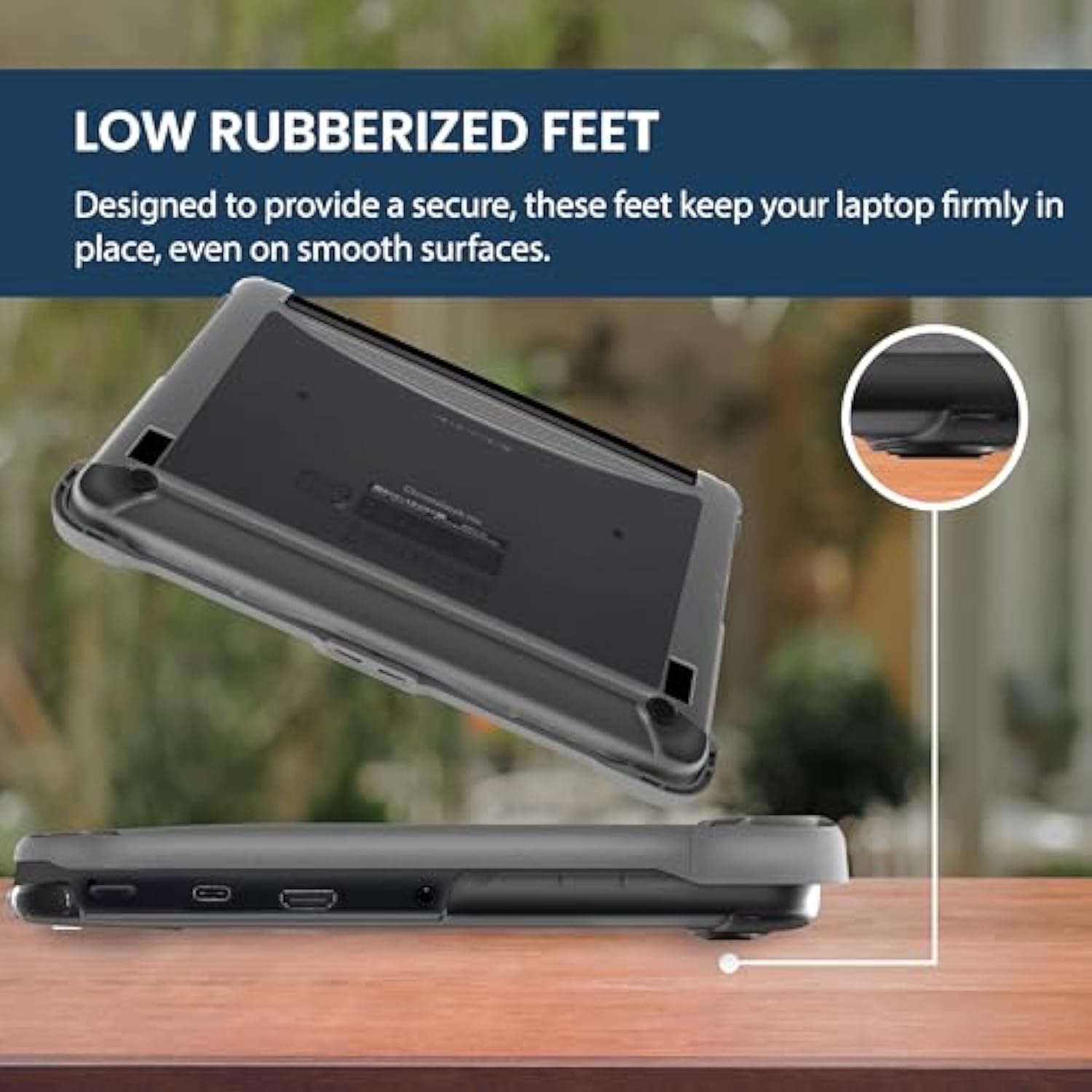 Brenthaven EXO Hard Shell Laptop Case Compatible with Dell 3110/3100 11.6 inch Chromebook 2-in-1 Protective Cover for Kids Computer in School Home Office Business Use-Gray.