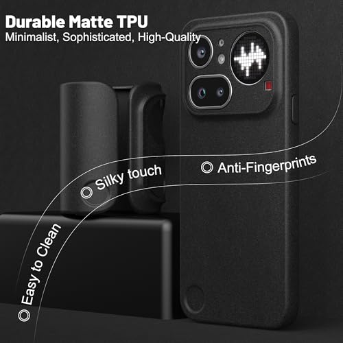 Case for Nothing Phone 4a Pro, Frosted Shield TPU Bumper Back Cover Slim Fit Shockproof Protective Phone Case for Men Women Black
