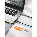 CableCreation 3.3FT USB C to USB C Cable PD 100W with LED Display, Braided USB