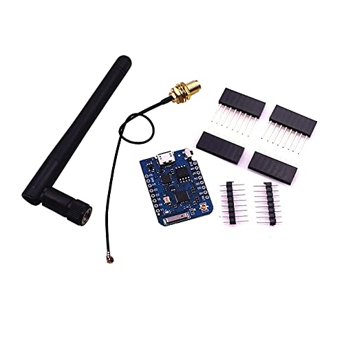Wemos D1 Mini Pro 4Mb/16Mb External Antenna Connector Nodemcu Based Esp8266 Series Antenna Esp-8266Ex Cp2104 Development Board (Development Board + Antenna 32Mbit=4Mb)