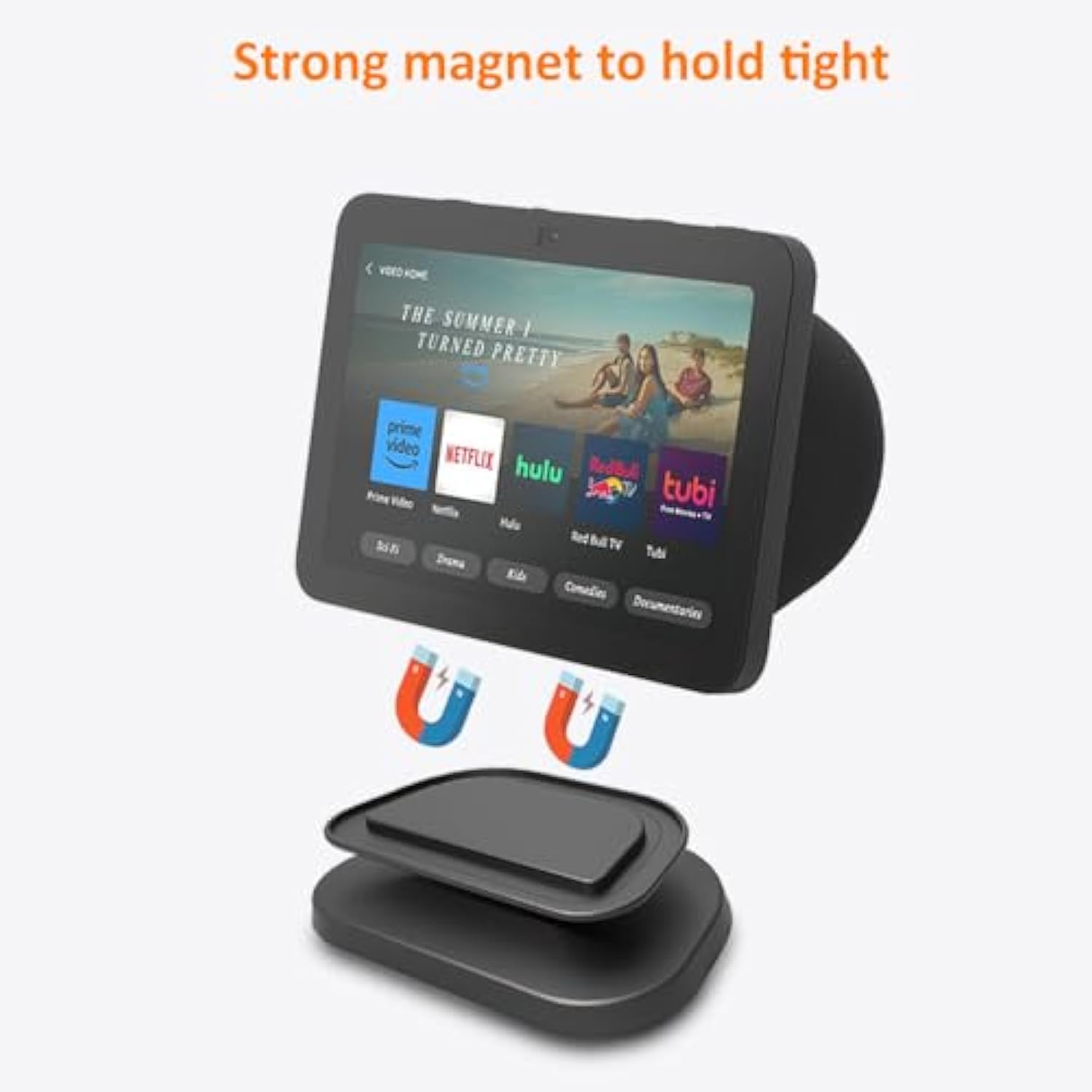 All-New Stand For Show 8 (3Rd Gen) | Adjustable Design To Improve Viewing Angle | Swivel And Tilt Accessories Compatible With Show 8 & Iphone Models | Black