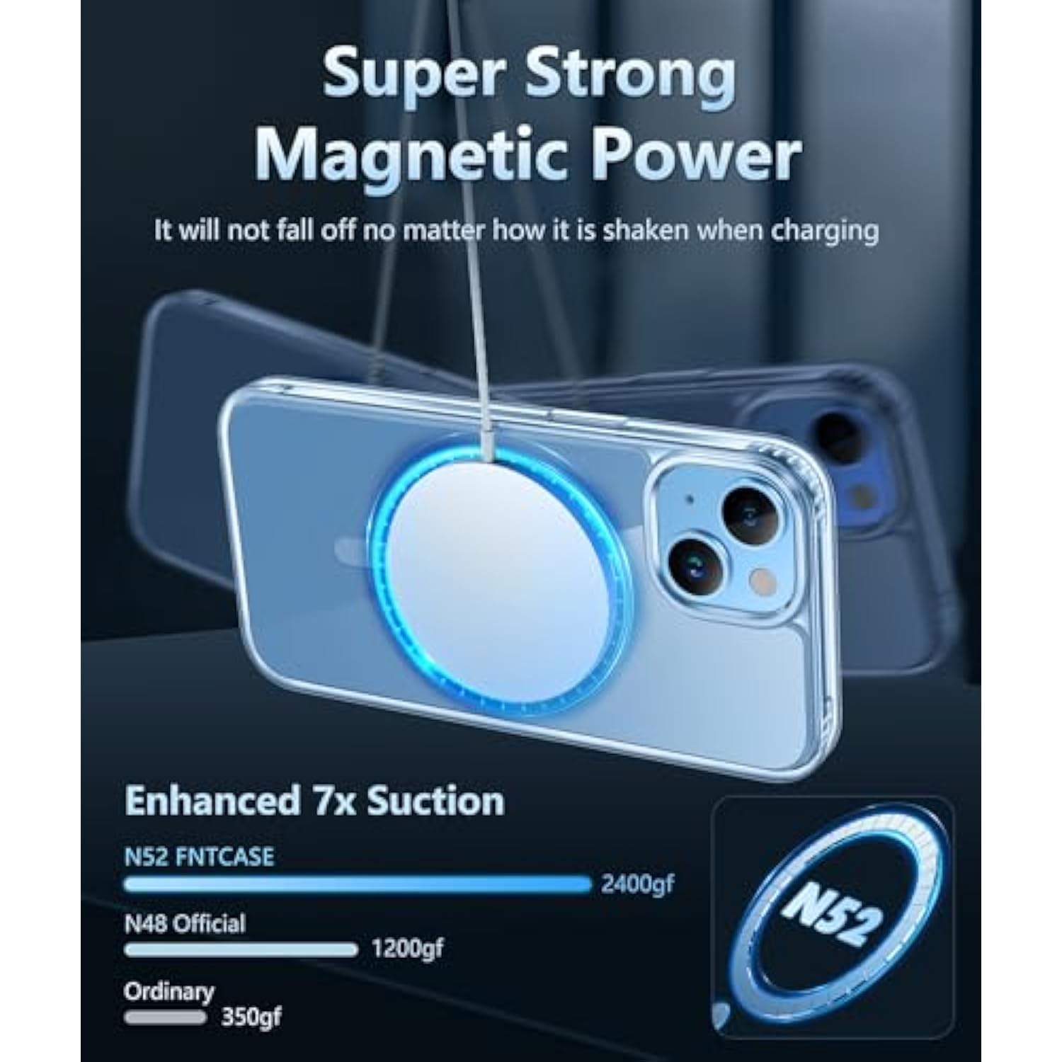 Clear Magnetic Shockproof iPhone 14 Plus Case Slim Military Grade Protection