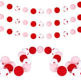 2 Pieces Valentine'S Day Felt Ball Garland Valentines Decorations Set