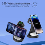 Wireless Charger,3 In 1 Magnetic Wireless Charger Stand, Fast Wireless Charging Dock For Iphone16/15/14/13/12 Series, Apple Watch Series, Airpods Pro.