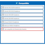 Breathable&Durable Replacement Earpads Cushion Compatible With Wantek Usb Uc600 Usb Uc602 C600M1 V600M1 Binaural F602J35 Monaural F600J35 Headphones Ear Pads