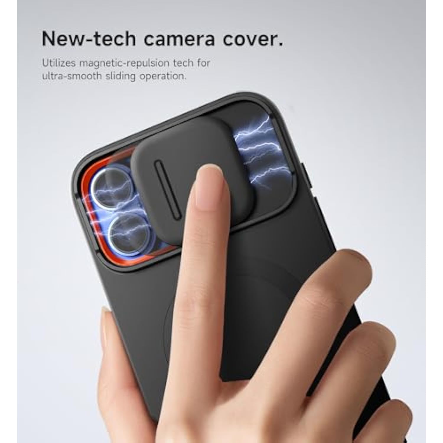 For Iphone 16 Plus Case With Magnetic Camera Slide Cover And Adjustable Kickstand, Compatible With Magsafe, Shockproof Bumper Case Slim Protective Cover For Iphone 16 Plus 6.7 Inch, Black