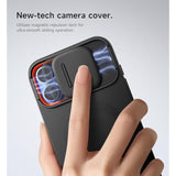 For Iphone 16 Plus Case With Magnetic Camera Slide Cover And Adjustable Kickstand, Compatible With Magsafe, Shockproof Bumper Case Slim Protective Cover For Iphone 16 Plus 6.7 Inch, Black