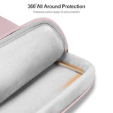 MOSISO 13-14 inch 360 Protective Laptop Sleeve Compatible with MacBook Air/Pro, HP, Dell, Lenovo, Acer, Asus, 13.3 inch Anti-Theft Shockproof Carrying Case Neoprene Vertical Bag with Small Case, Pink