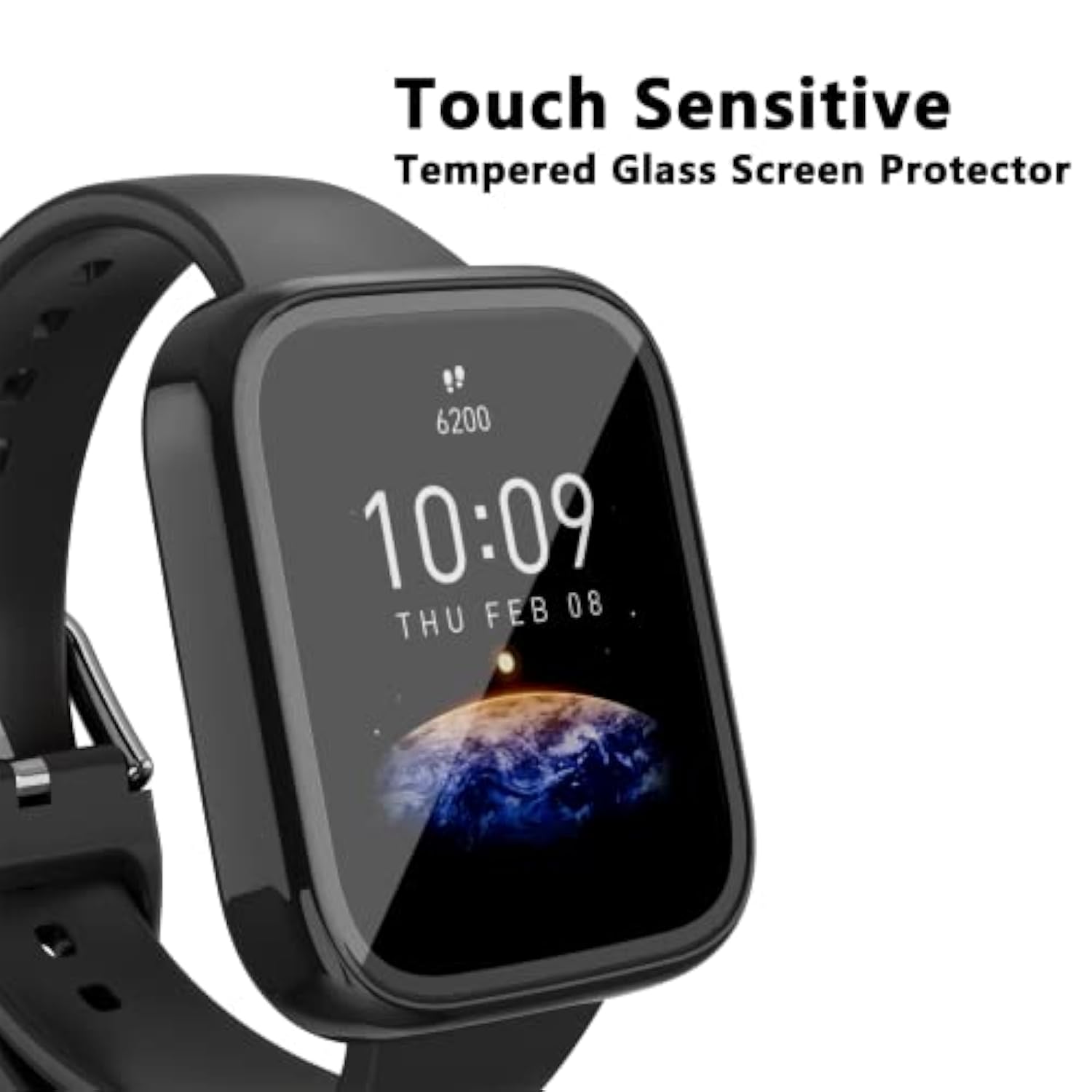 Screen Protector For Amazfit Bip 3/Pro, 2-Pack Hard Pc Bumper Full Face Cover Protective Case Accessories