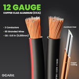 12AWG Speaker Wire, GearIT Pro Series 12 AWG Gauge Speaker Wire Cable (100 Feet / 30.48 Meters) Great Use for Home Theater Speakers and Car Speakers Black