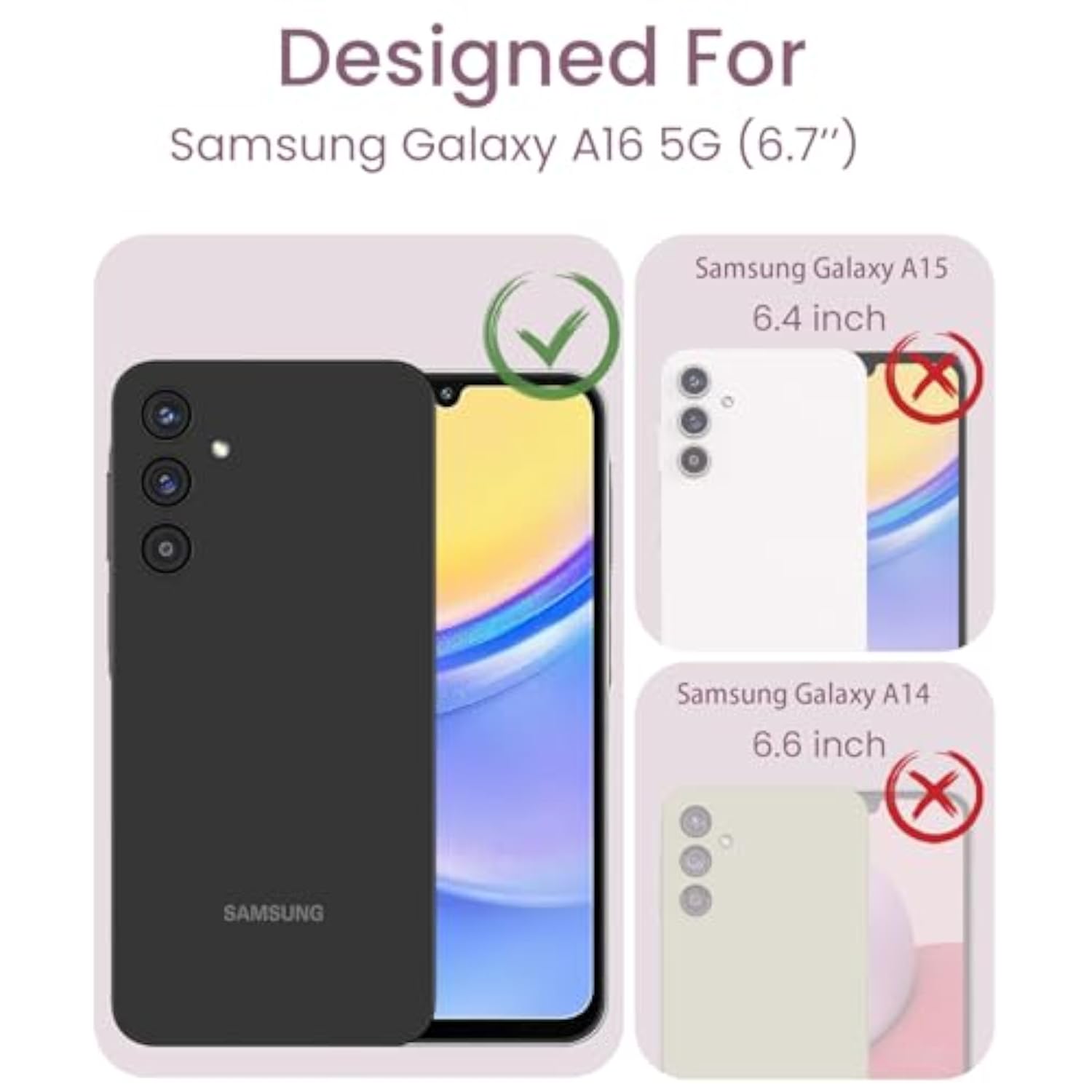 Crystal Clear Flower Phone Case for Samsung Galaxy A16 Purple