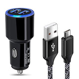 Fast Car Charger Android, Fast Charging Micro Usb Cable Compatible For Samsung Galaxy S7 S6 J8 J7 J6 J5 J4 J3,Note 5 4 3, Moto E4 E5 G4 G5 G6 Play,Lg K10 K20 K30 G2 G3 G4 Prime 2,Lg Stylo 2 3 Plus