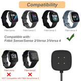 Versa 4 Charger Versa 3 Charging Cable Wall Plug Charger Compatible With Fitbit Versa 4 /Versa 3 / Sense 2/ Sense Smart Watch Charging Cord