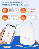 D110 Label Maker Machine With Tape, Bluetooth Mini Label Maker With Various Templates, Wireless Portable Small Label Printer For Home, Office, School, White