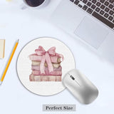 Coquette Pink Bow Preppy Book Mouse Pad,Preppy Girly Aesthetic Mouse Pads For Wireless Mouse Computers Laptop Desk Accessories,Pink Office Supplies,7.9X7.9 Inch