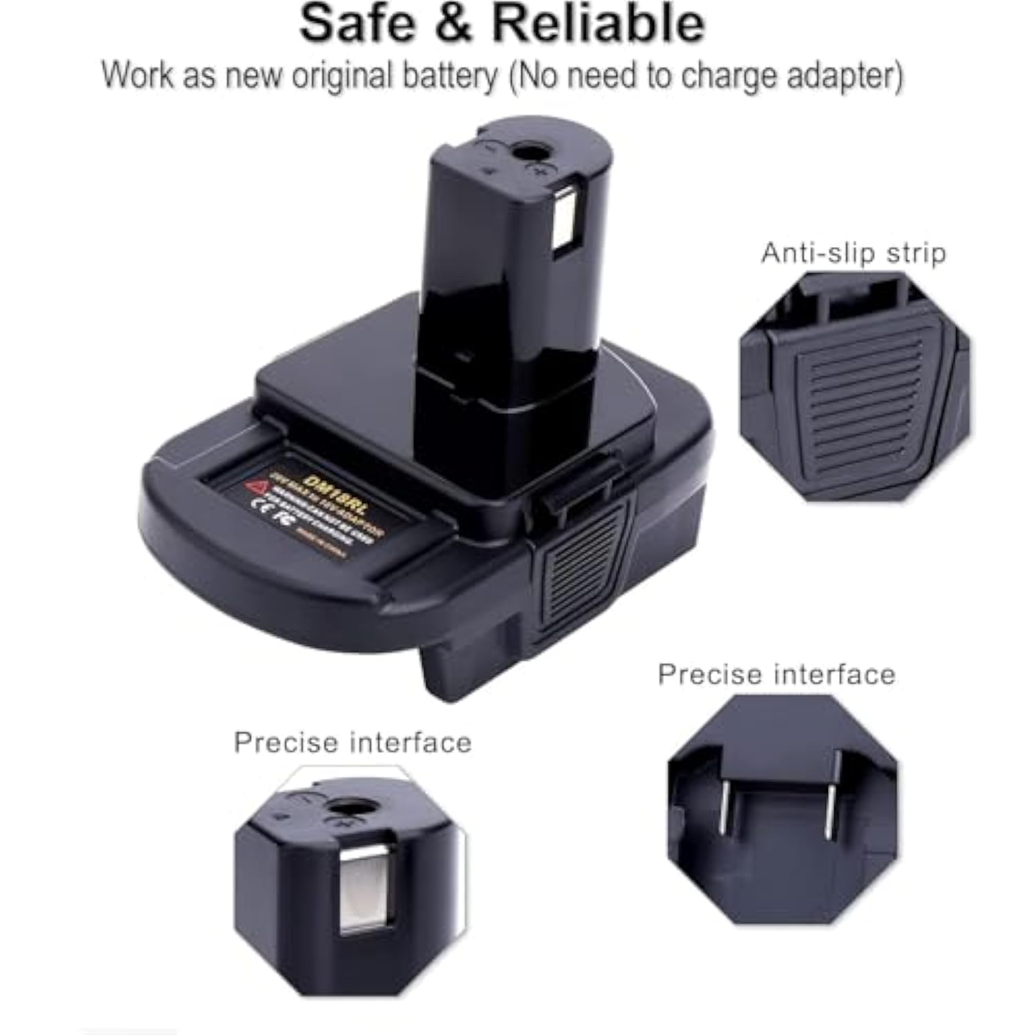 Battery Adapter For Ryobi 18V Battery, For De-Walt 20V&Milwaukee M18 18V Battery Convert To Ryobi 18V Lithium-Ion Battery