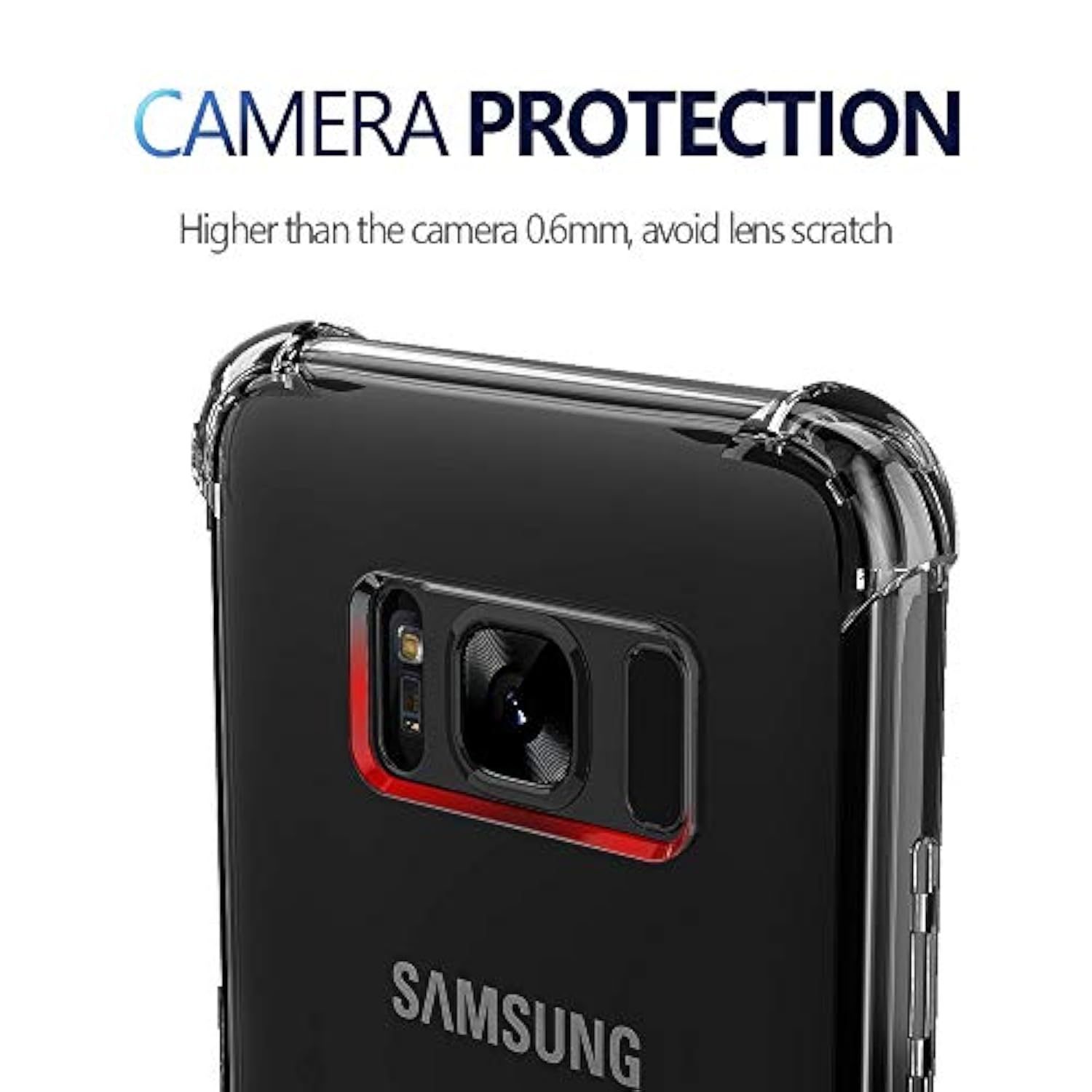 Clear Case For Samsung Galaxy S8, Shockproof Bumper Protective Cell Phone Back Cover With Airbags Corners, Tpu Silicone Flexible Cute Case Transparent