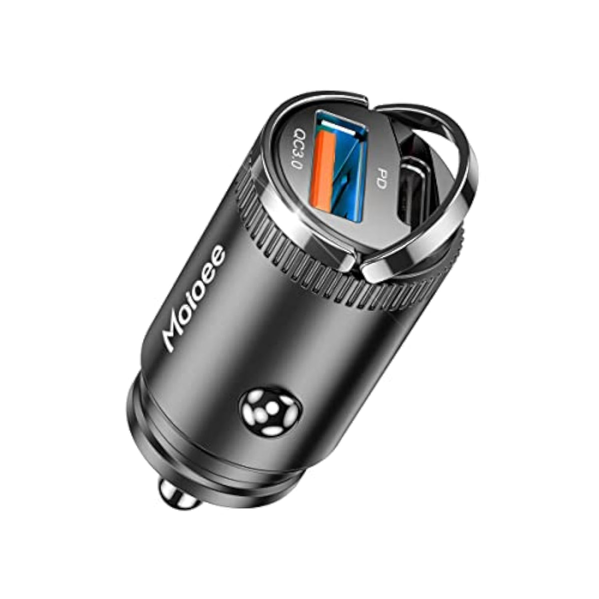 Usb C 60W Car Charger Fast Charge, 30W Pd& 30W Qc3.0 Fast Charge With Metal Body, Flush Fit Pull Ring Style Universal For Iphone 13/13 Pro/12/12 Pro Max/Xs/Xr, Samsung Galaxy, Car Accessories