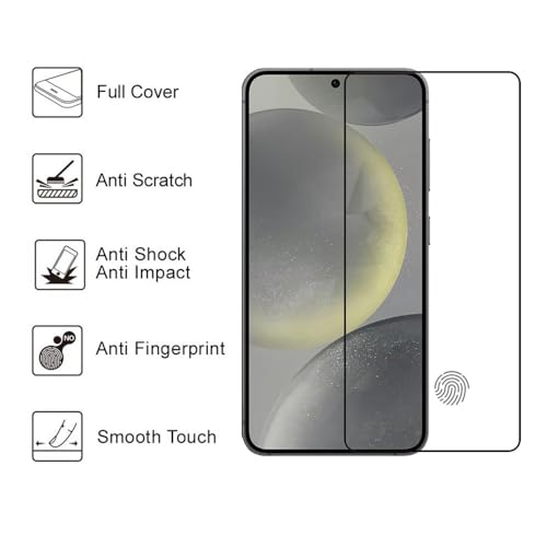 2-Pack HD Tempered Glass Screen Protector for  Galaxy S24+/S24 Plus, Shatter Resistant, 9H Surface Hardness