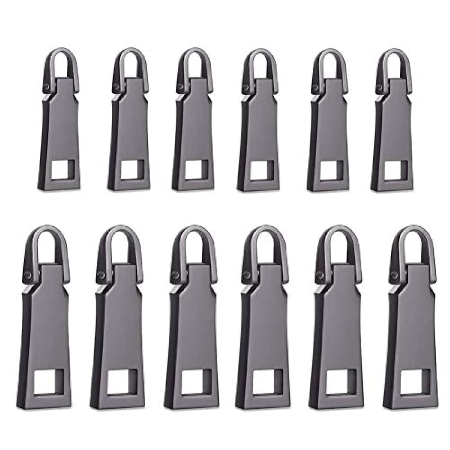 12 Pieces Zipper Head Luggage Accessories Replacement Metal Zipper Pul