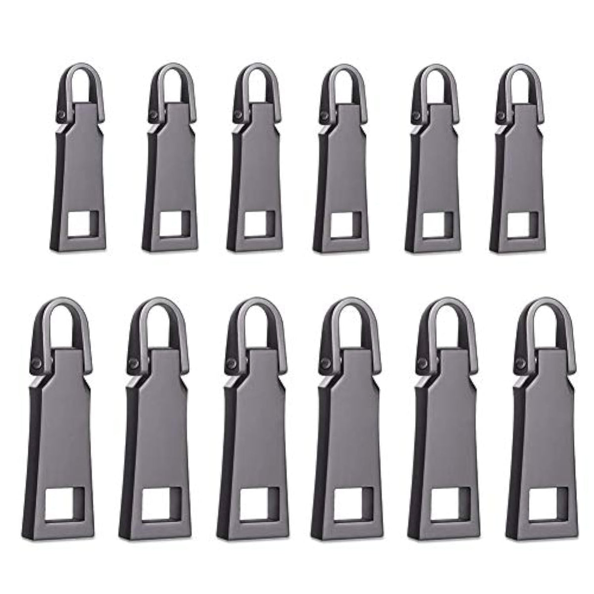 12 Pieces Zipper Head Luggage Accessories Replacement Metal Zipper Pul