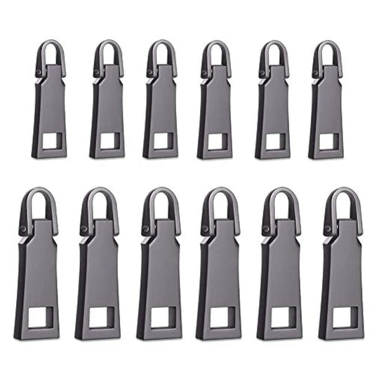 12 Pieces Zipper Head Luggage Accessories Replacement Metal Zipper Pul