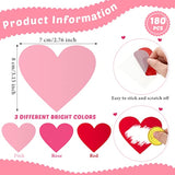 180 Pcs 3 Inch Heart Scratch Off Stickers Labels Valentine‘S Day Scratch Stickers Self Adhesive Peel And Stick Diy Games Party Gift Cards