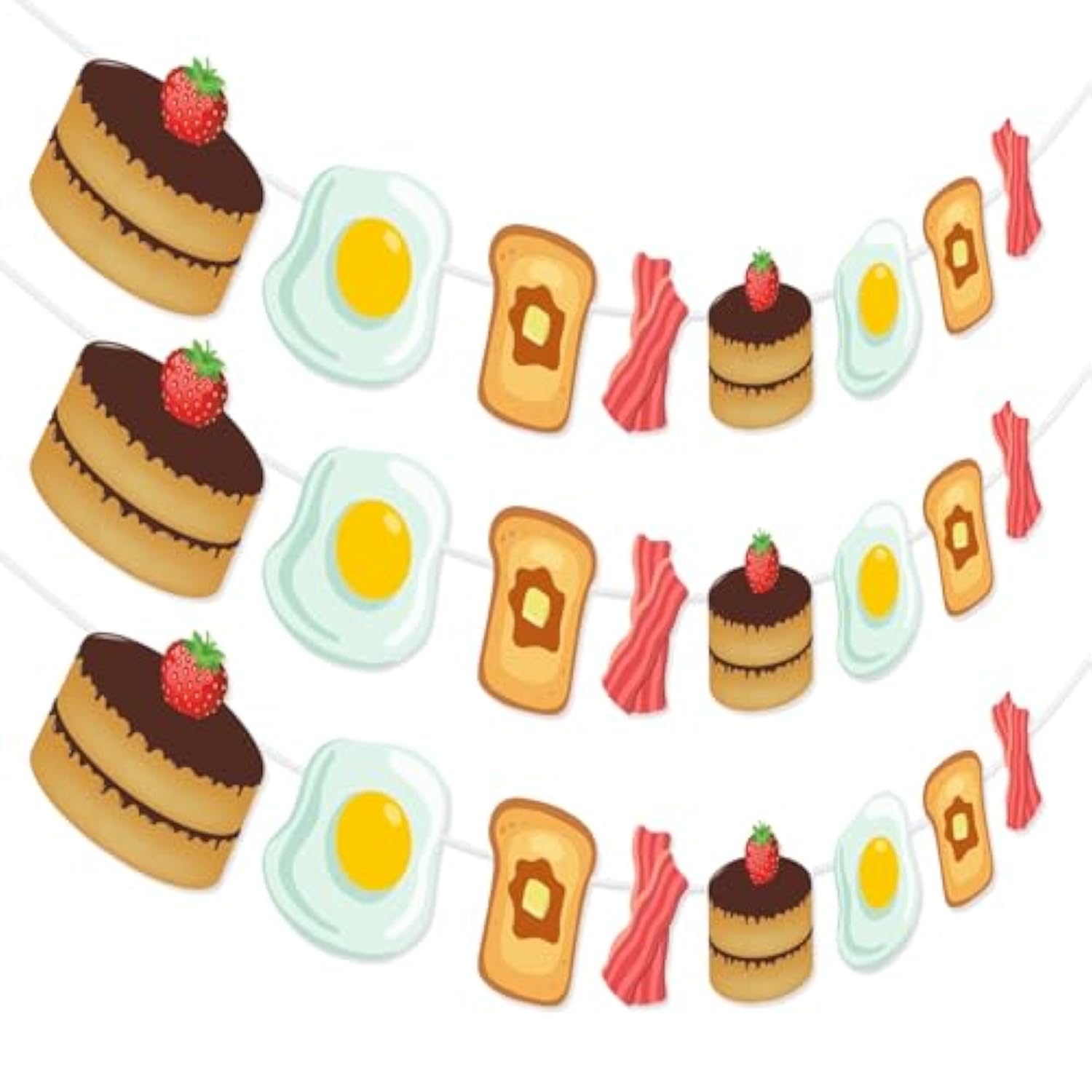 Brunch Themed Party Decorations, 3Pcs Breakfast Banner Kit, Let’S Brunch Birthday Baby Shower Bachelorette Bridal Shower Party Decorations Supplies