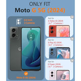 Moto G 5G 2024 Dual-Layer Rugged Shockproof Case Military Drop Protection Black