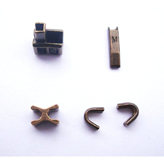 Bronze #3 Metal Zipper Head Box Zipper Sliders Retainer Insertion Pin