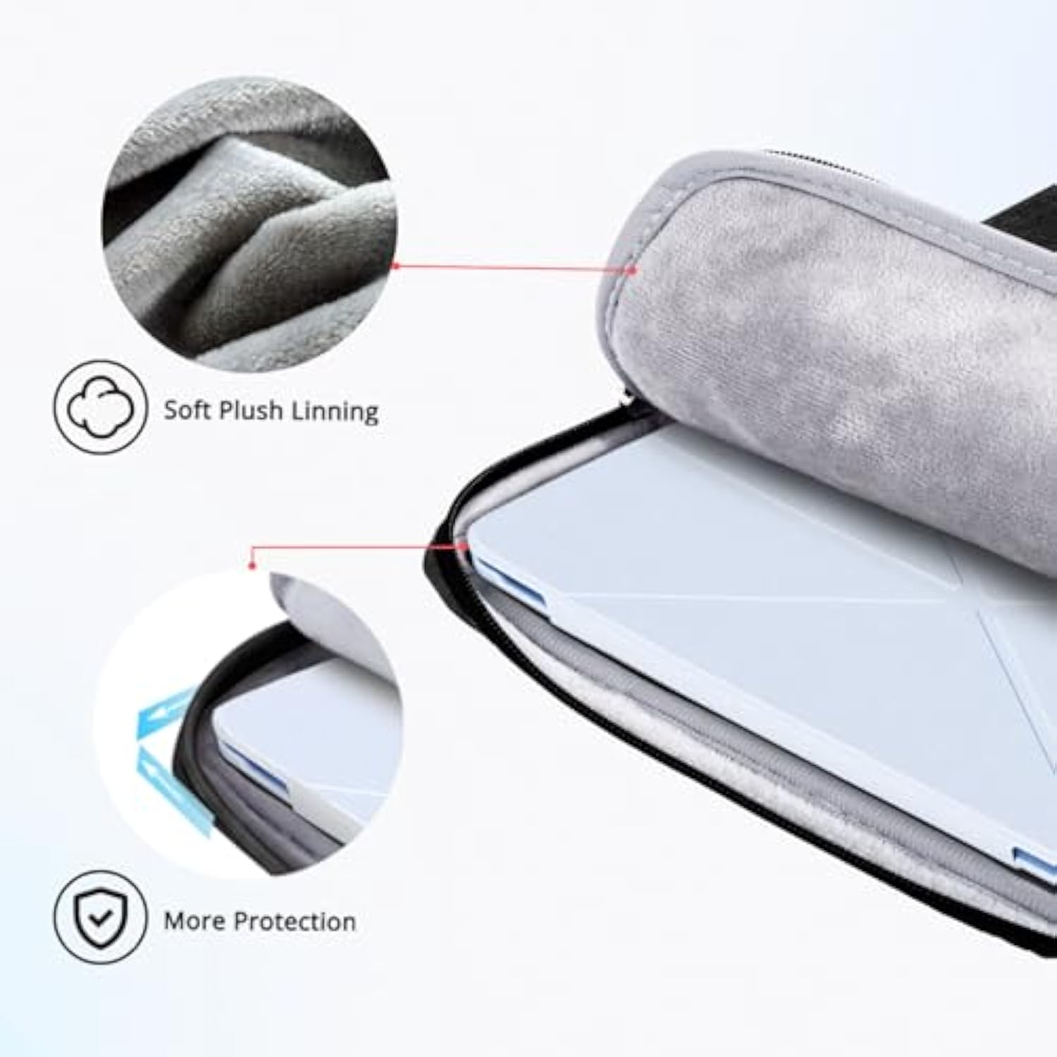 Laptop Case Sleeve For Men Women Chromebook Case Compatible With Macbook Air/Pro Lenovo Surface Hp Dell Asus Acer, 13.3 Inch, Black