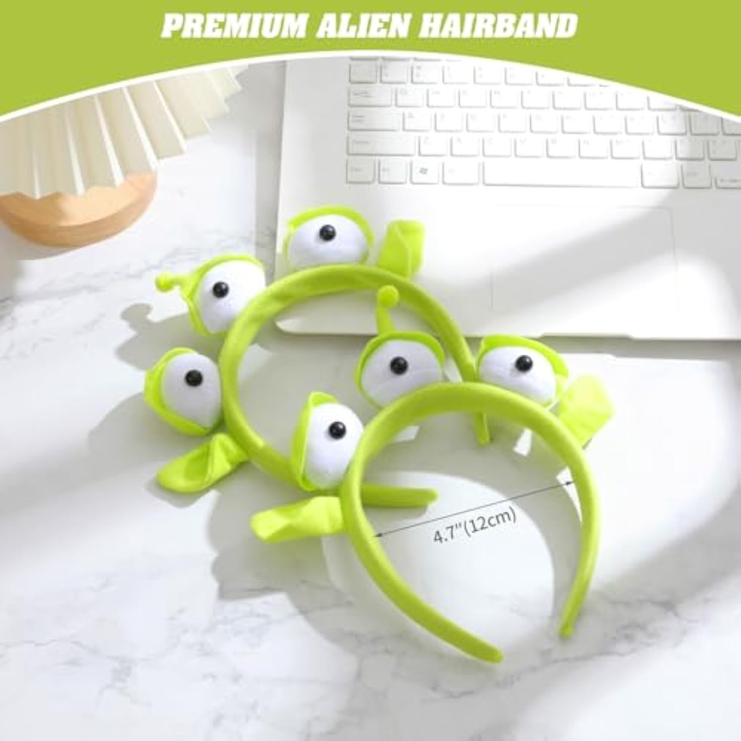 Three-Eyed Alien Monster Toy Headband Cute Plush Headband Headwear For Themed Party Girls And Kids (1 Pcs)