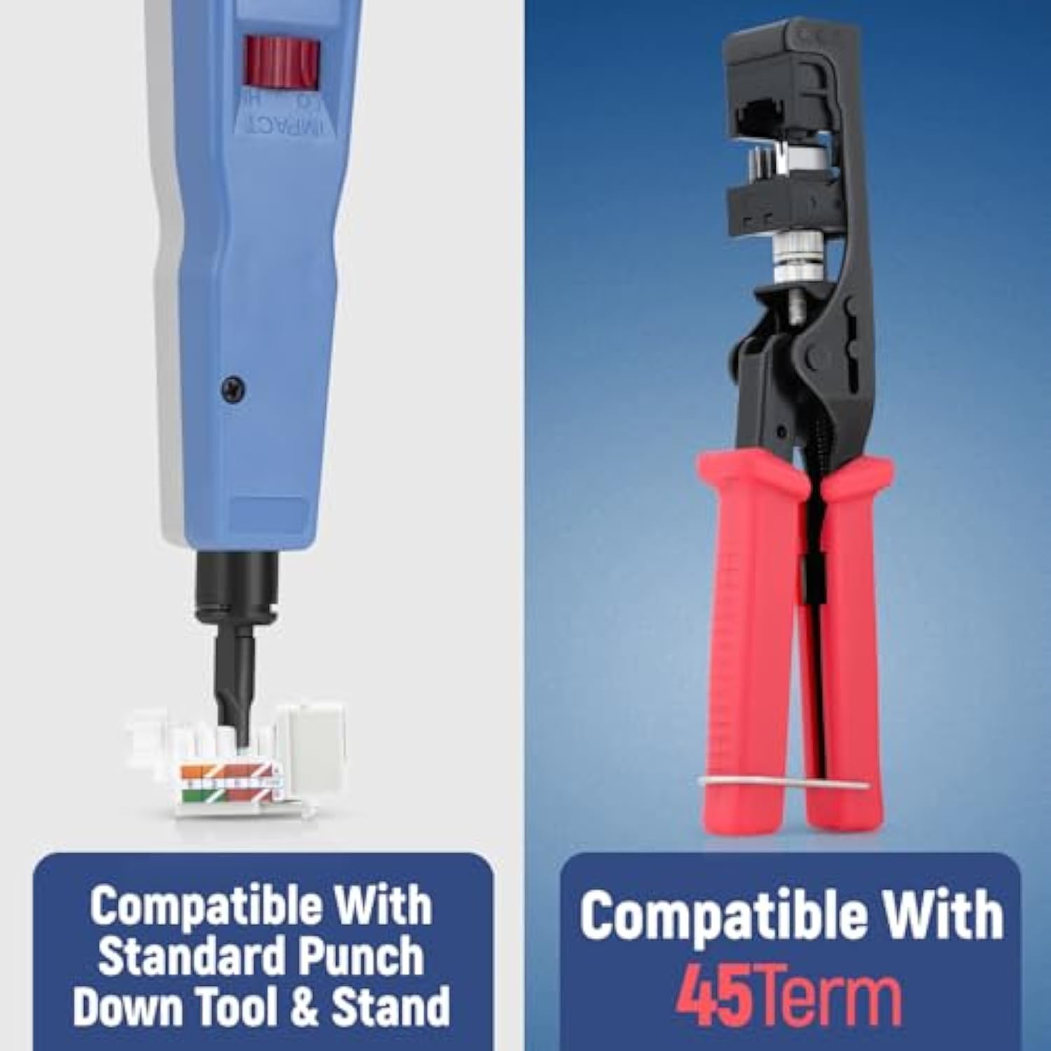 45° Angled Cat6 Keystone Jack In White - Slim Profile Rj45 Ethernet Connector