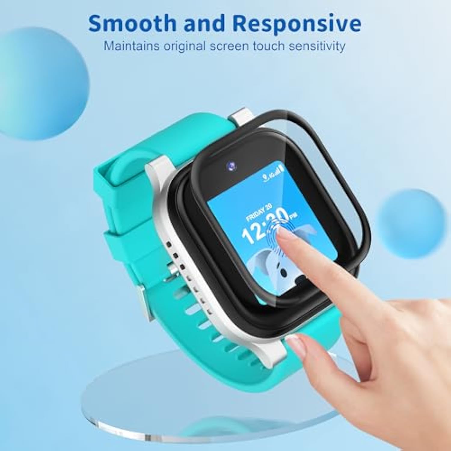 3 Pack Tempered Glass Compatible With At&T Amigo Jr Watch Screen Protector, Hd Clear Protective Film Compatible For Amigo Smartwatch Accessories
