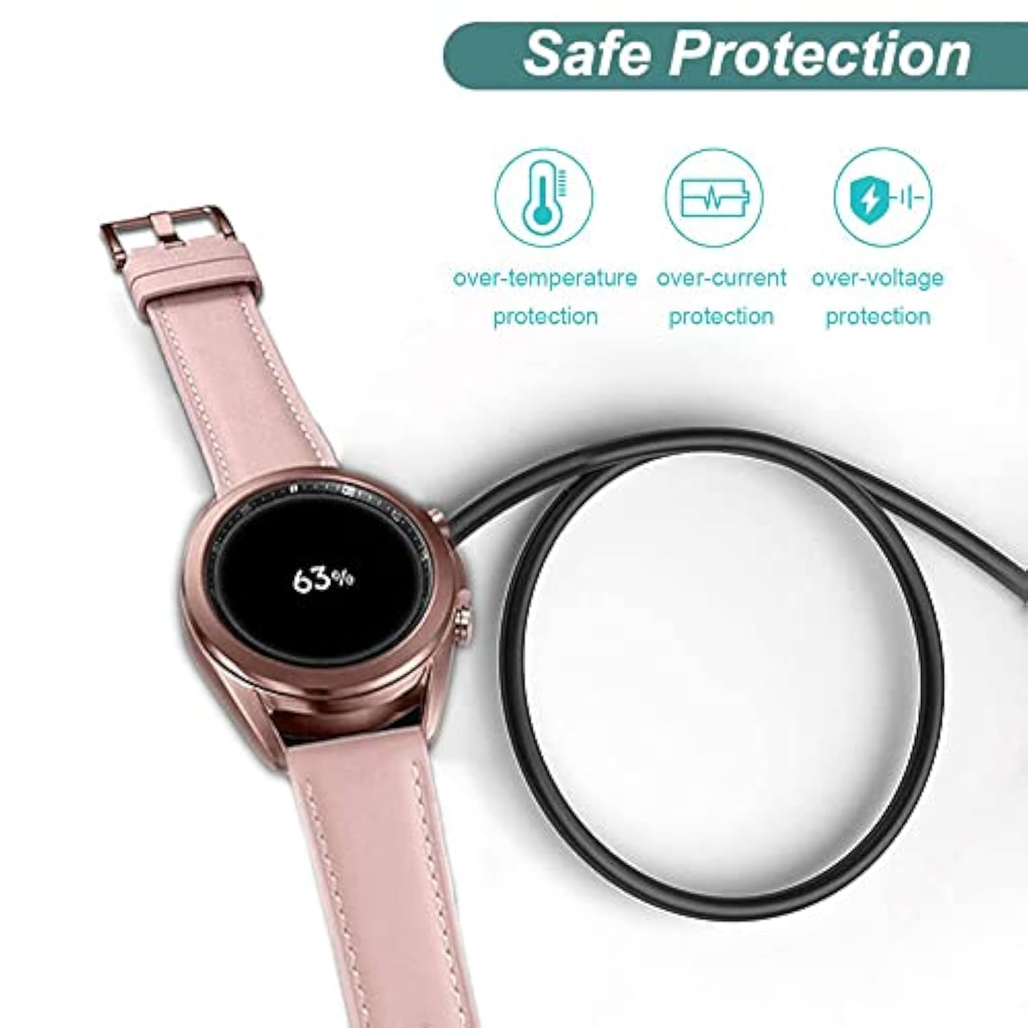 Charger For Samsung Galaxy Watch 4/4 Classic/3/Active 2/Acitve, Replacement Usb Charging Cable Cord Dock Stand For Galaxy Watch 6/5/4//3/Active 2/Acitve