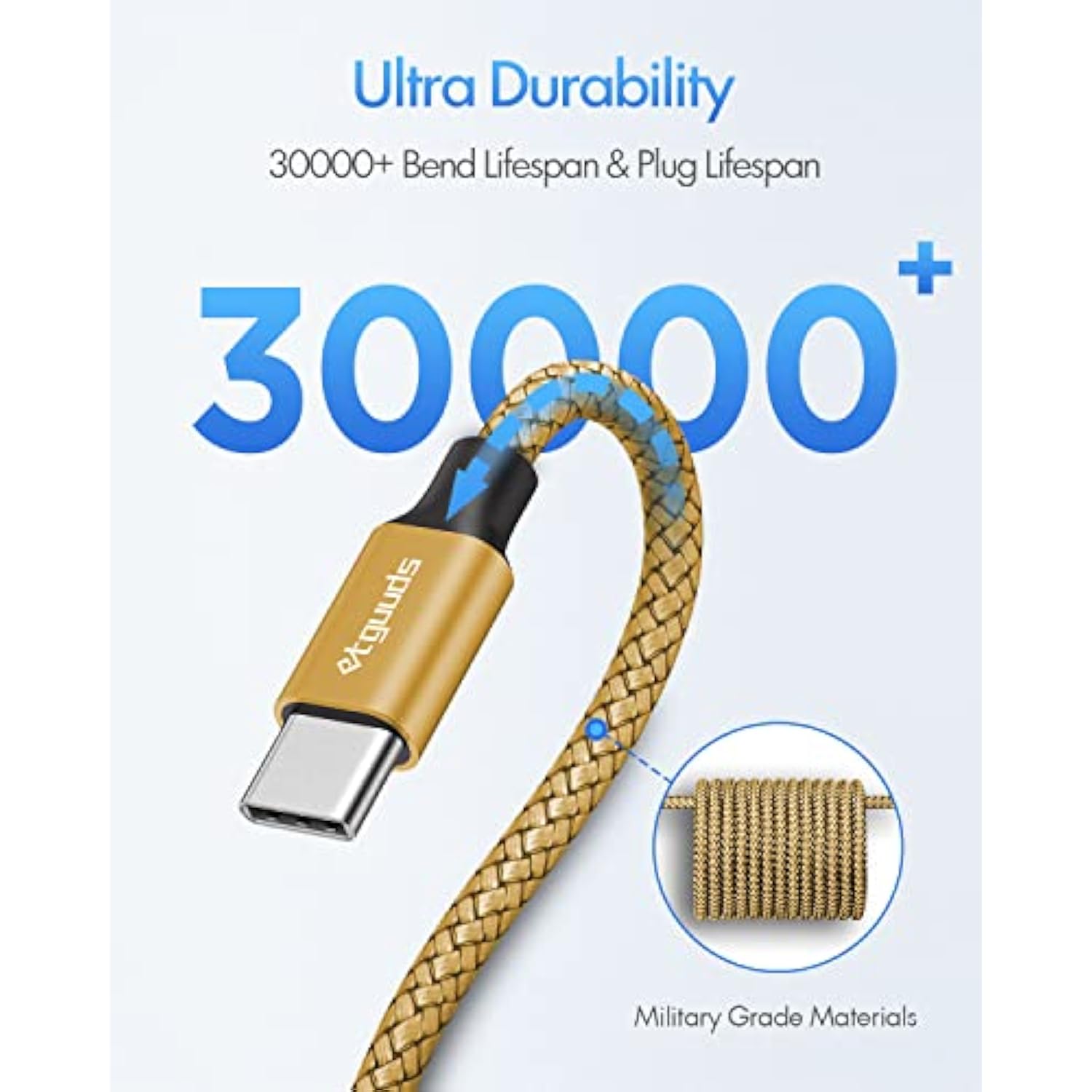 Gold Usb C To Usb C Cable [3Ft, 2-Pack], 60W Fast Charging Type C To Type C Ch