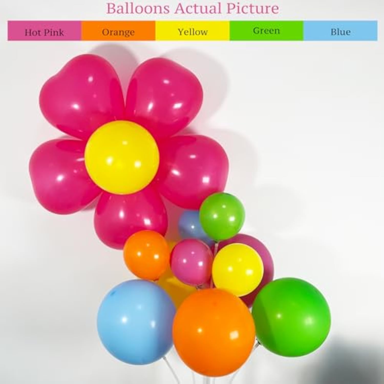 153Pcs Summer Balloon Arch Garland Kit With Hot Pink Orange Yellow Green Blue Balloons, Ideal For Hawaii Luau Tropical Aloha Bright Birthday Baby Shower Party Decorations