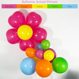153Pcs Summer Balloon Arch Garland Kit With Hot Pink Orange Yellow Green Blue Balloons, Ideal For Hawaii Luau Tropical Aloha Bright Birthday Baby Shower Party Decorations