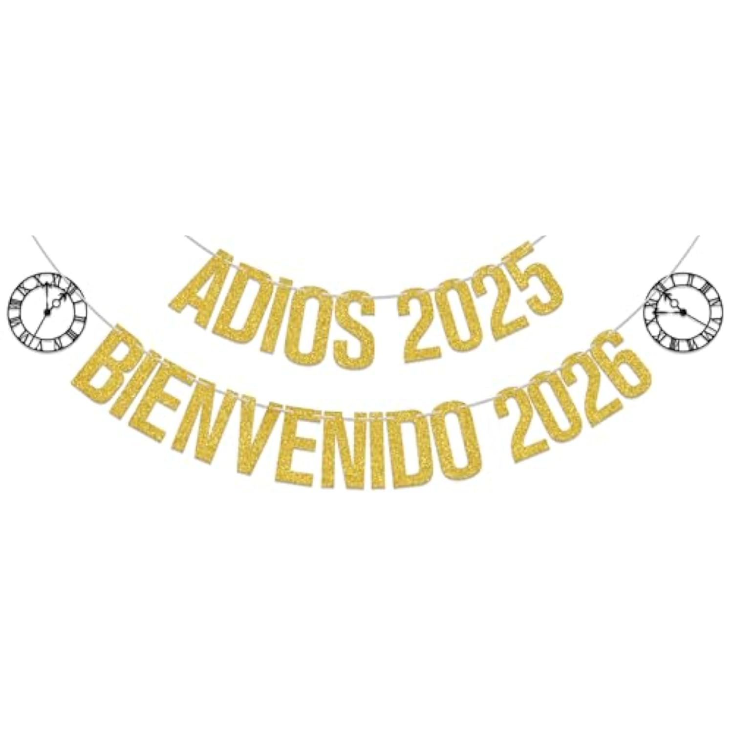 Adios 2025 Bienvenido 2026 Banner Happy New Year Party Decoration Supplies