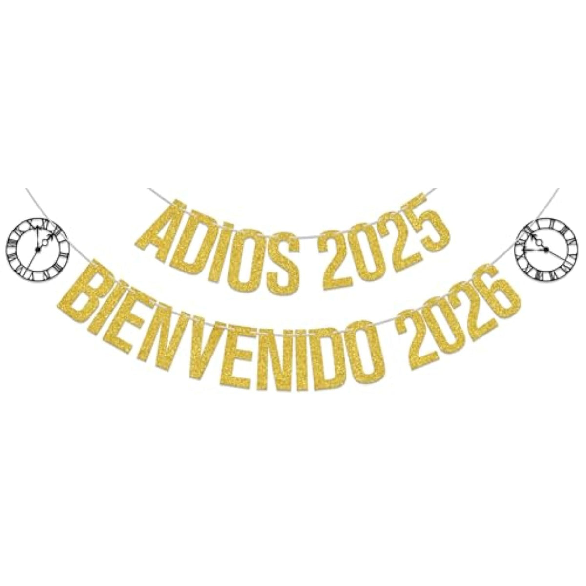 Adios 2025 Bienvenido 2026 Banner Happy New Year Party Decoration Supplies