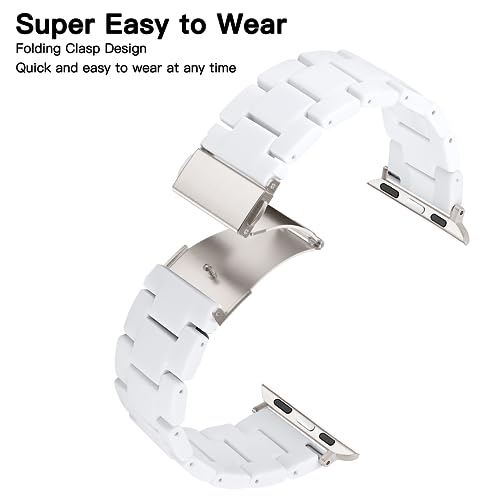 Lightweight Resin Watch Band Compatible with  Watch Band 46mm 45mm 44mm 42mm 49mm, Wristband Bracelet for Women Men, Watch Strap for iWatch