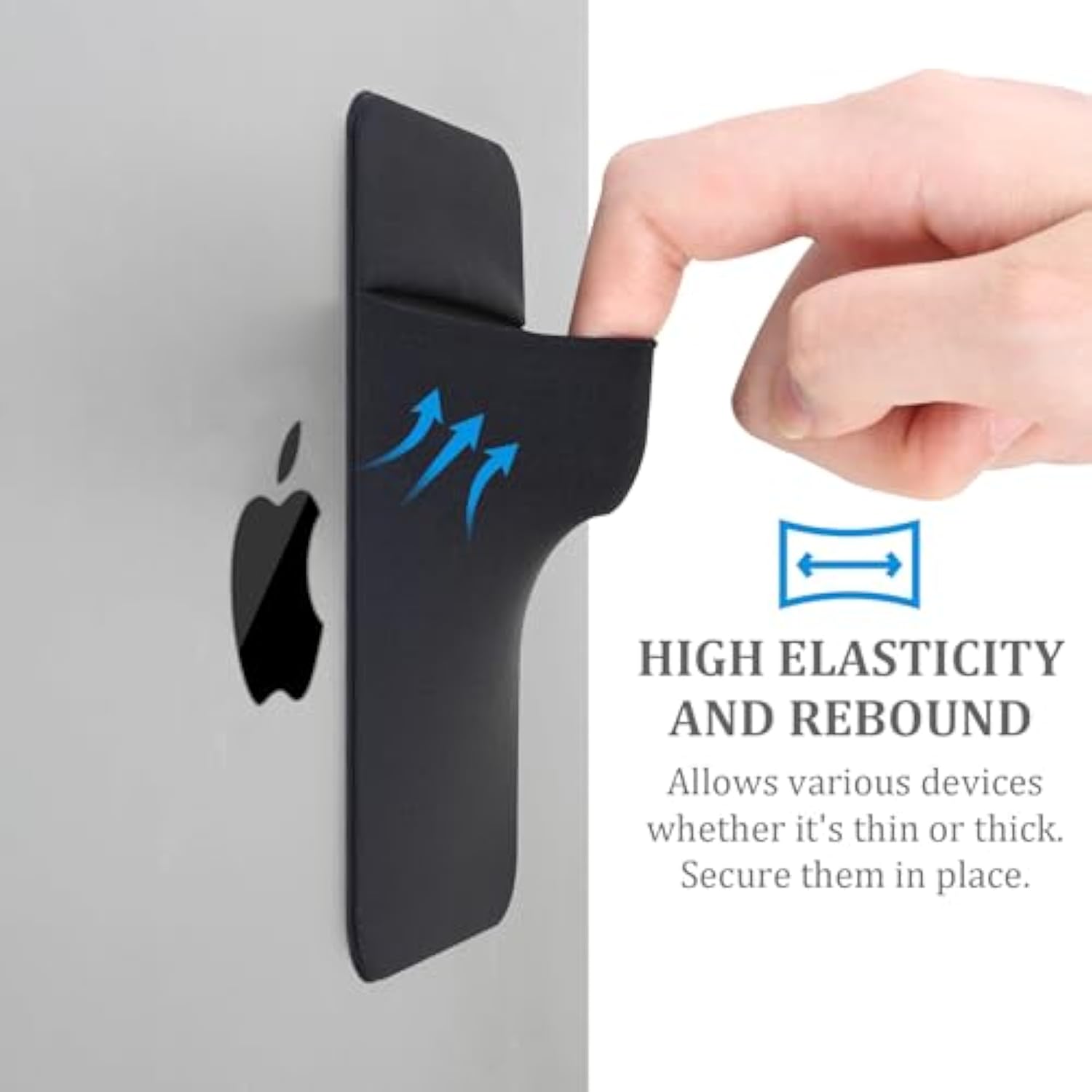 Portable Hard Drive Sleeve For Laptop, Stick On Pouch With Reusable Adhesive, For Sandisk, Samsung, Crucial, Portable External Solid State Drive Ssd Hard Drive Carrying Case Closed Pocket, Black