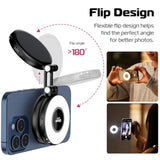 ULANZI Magnetic Selfie Light, LED Fill Light Compatible with Magsafe, LED Selfie Ring Light Included Sticky Ring for Phones, for Selfies/Photography/TikTok/Zoom Calls/Video Conference Color Black